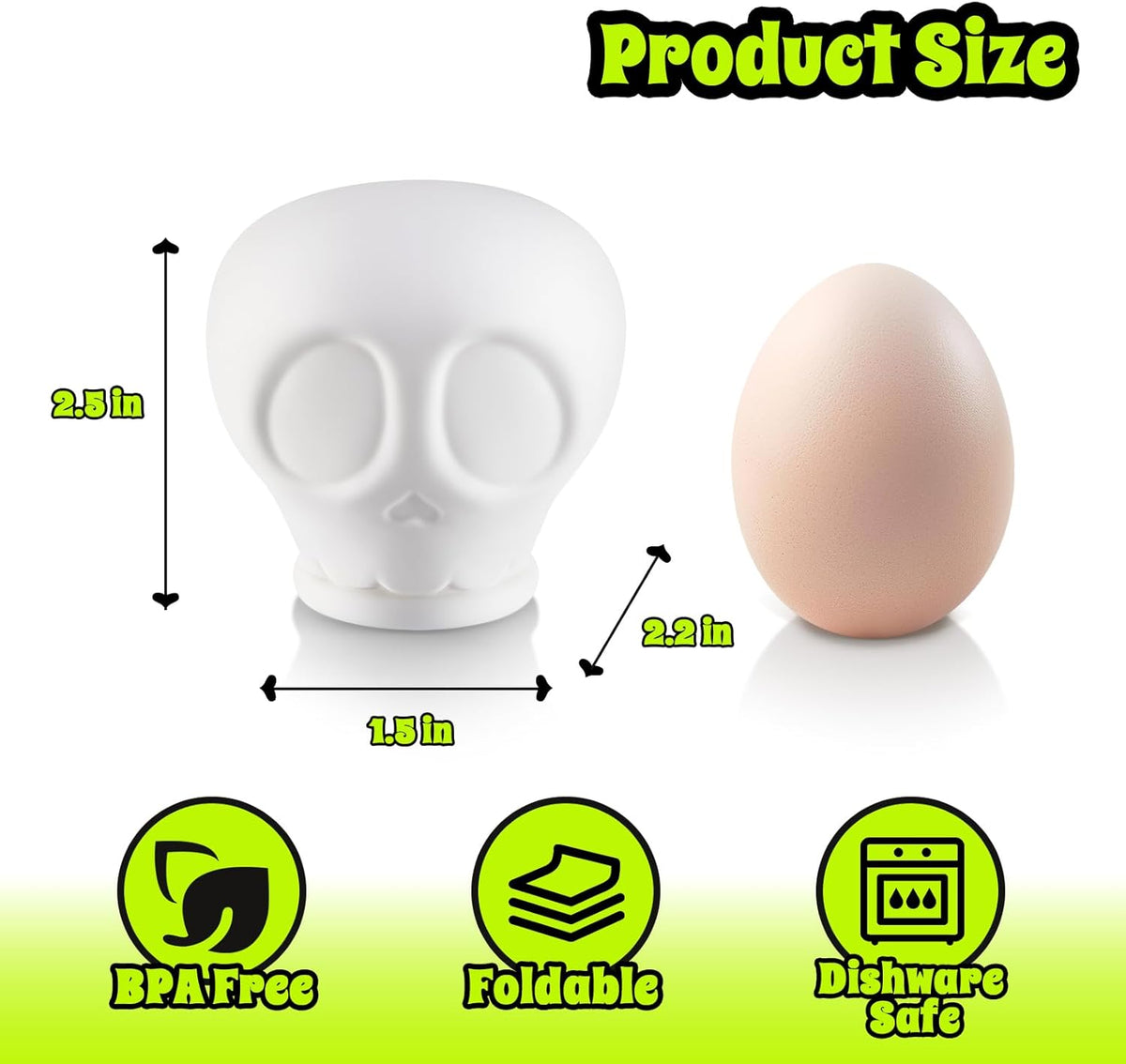 Skeleton Egg Separator Silicone Egg Separator For Raw Eggs Cute Kitchen Accessories Cool Kitchen Gadgets Baking Supplies For Home Bakers Gothic Home Decor