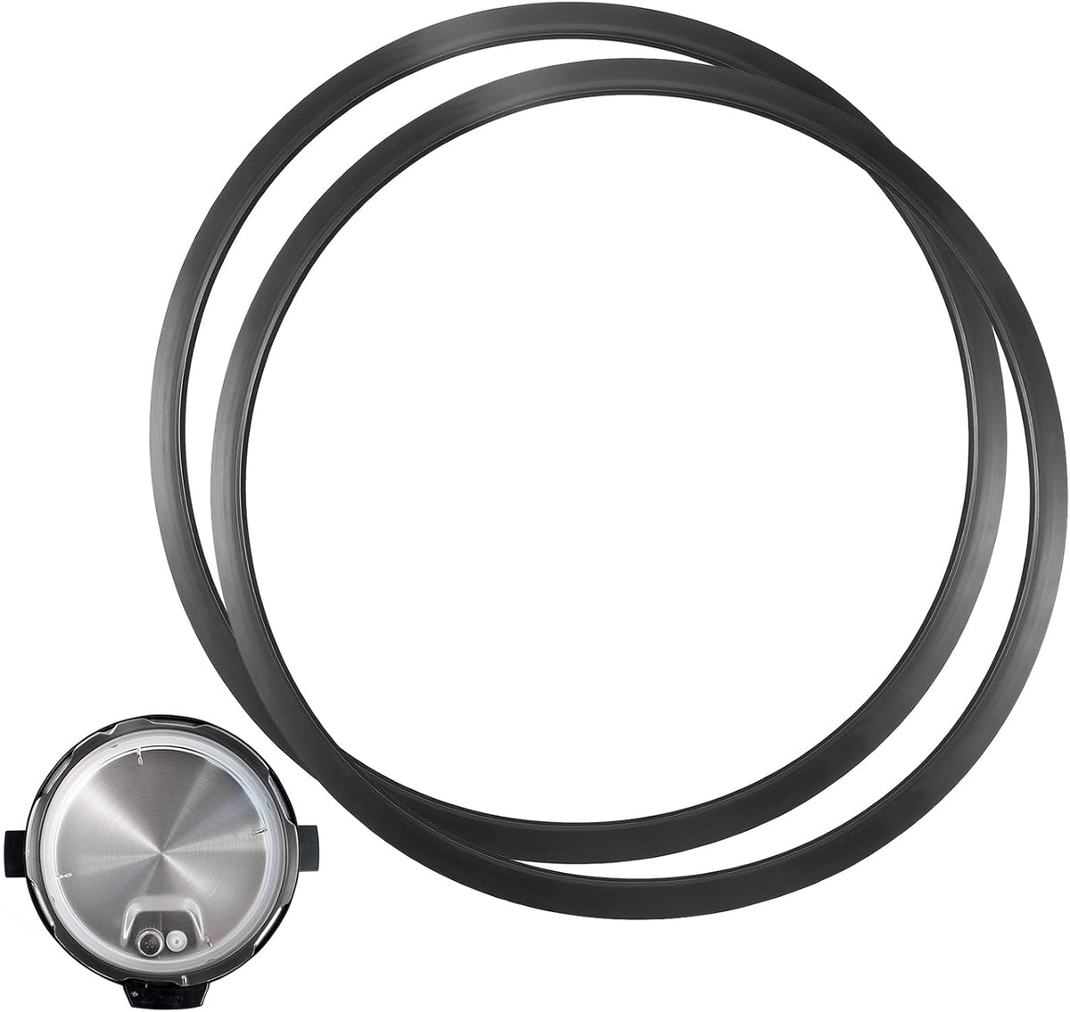 S-9882 Pressure Canner Gasket, Food-Grade Silicone Pressure Cooker Sealing Ring Fits 12/16/22QT Mirro Model M-0512 / M-0522 / M-0312 / M-0406 / M-0416 / M-0526 / M-0622,2 Pack