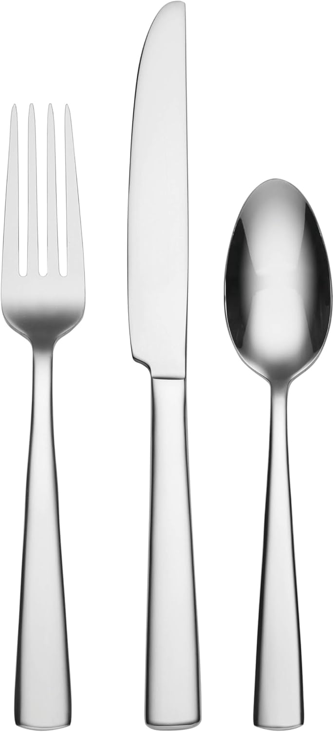 Oneida Chef's Table 24 Piece Everyday Flatware Dining Set, 3.70 LB, Metallic