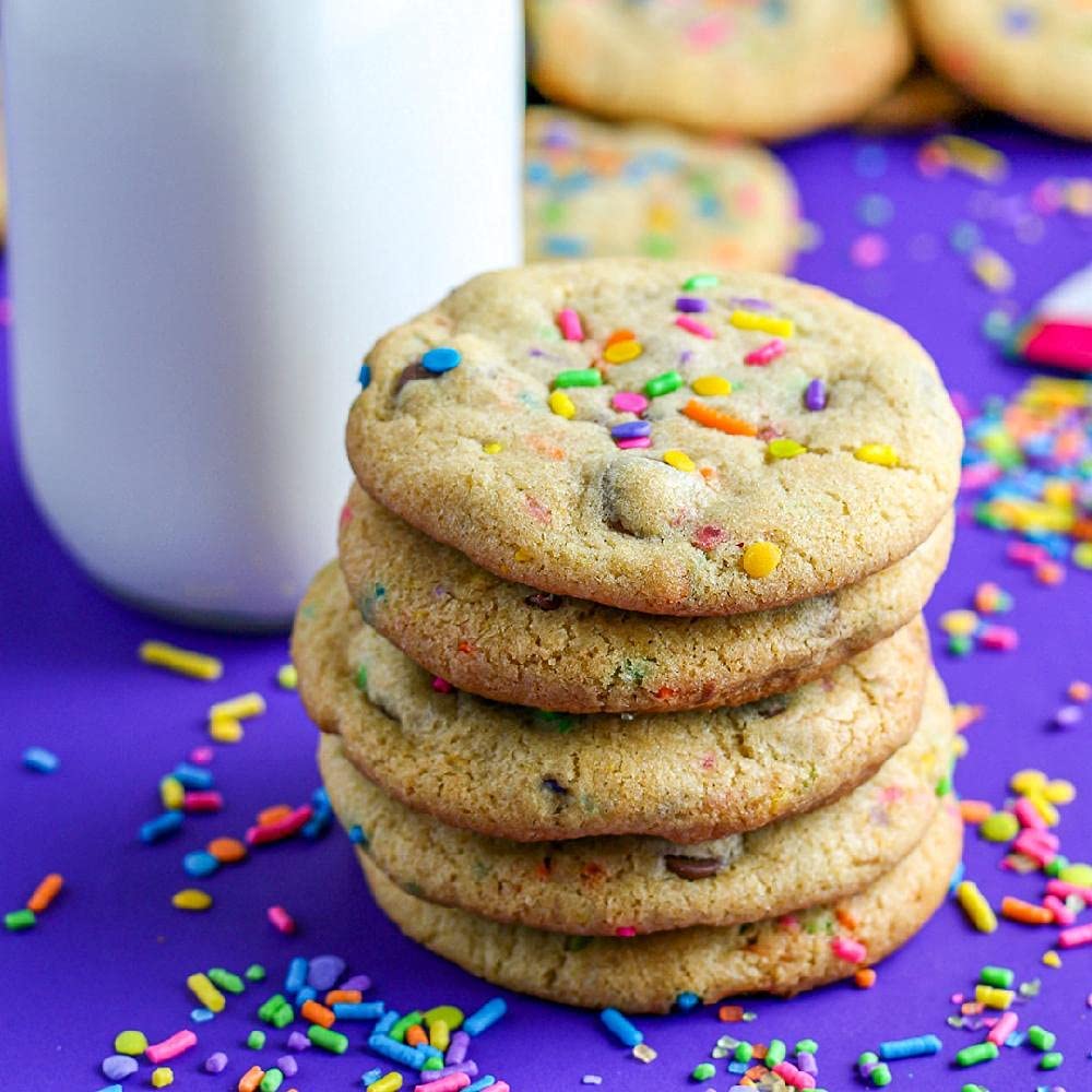 Neon Sprinkles for Baking Cupcakes - Neon Confetti Sprinkles for Cake, Cookie, Cupcake Decorating, and Toppings - Neon Cake Decorations in Pink, Yellow, Purple, Blue Jimmies and Confetti Sprinkles