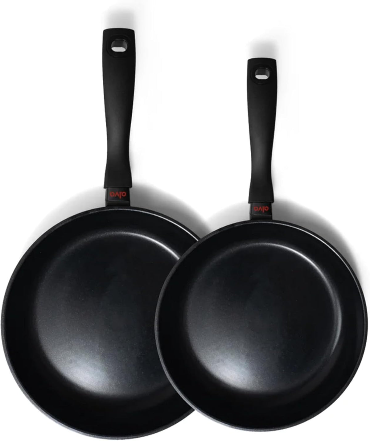 Alva Energy 8" & 11" Ceramic Nonstick Frying Pan Set – PFAS/PTFE-Free – Induction, Gas & Electric Compatible – Lightweight with Stay-Cool Handles – Even Heating, Dishwasher Safe