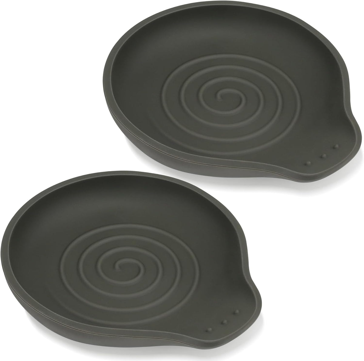 Silicone Spoon Rest for Stove Top - BPA-Free, Heat-Resistant Spoon Holder - Spoon Rest for Kitchen Counter - Large Cooking Utensil Rest for Spoons, Spatulas, Ladles or Tongs - Black 2 Pack