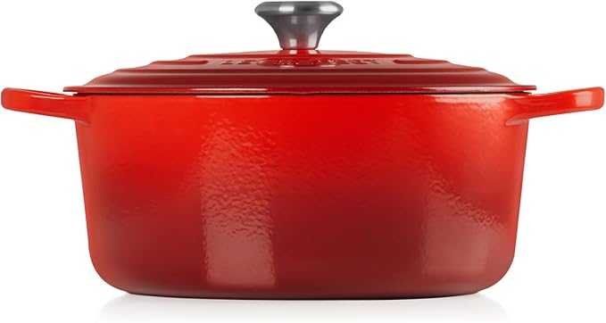 Le Creuset Enameled Cast Iron Signature Round Dutch Oven, 7.25 qt., Cerise