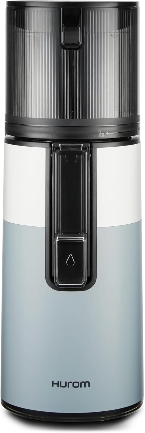 Hurom H400 Cold Press Juicer Machine, Award Winning Masticating Slow Juicer, Easy to Clean, Strainer & Hands Free with Self Feeding, Wide Mouth Hopper, Easy Assembly (Two-Tone Blue)