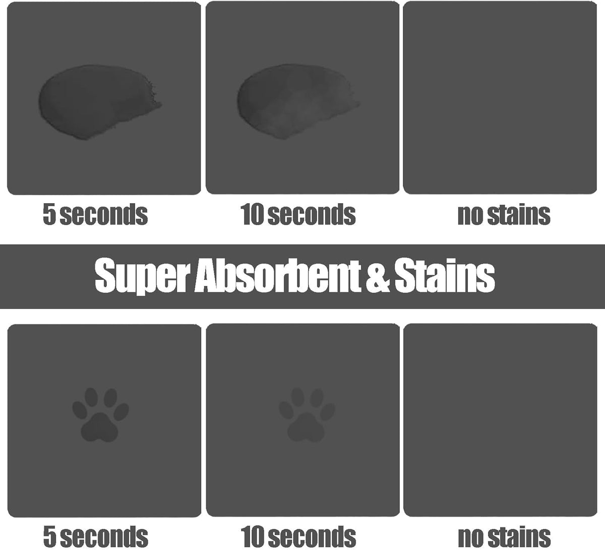Large Pet Feeding Mat, Absorbent Quick Dry Dog Mat for Food and Water Bowl, Non Skid Cat Bowl Mat, No Stains Quick Dry for Pet Water Dispenser Pet Supplies for Messy Drinkers