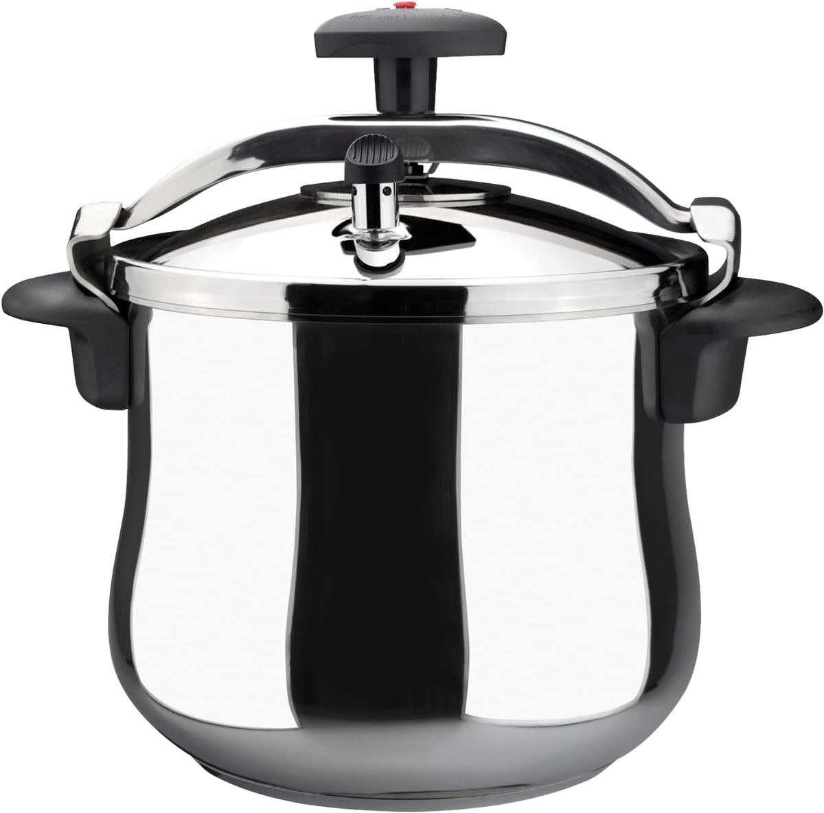 MAGEFESA Star Belly Pressure Cooker 10.6 Qt – 18/10 Stainless Steel, Rounded Bottom, 3 Safety Systems, Works on All Stovetops Including Induction, 8 PSI