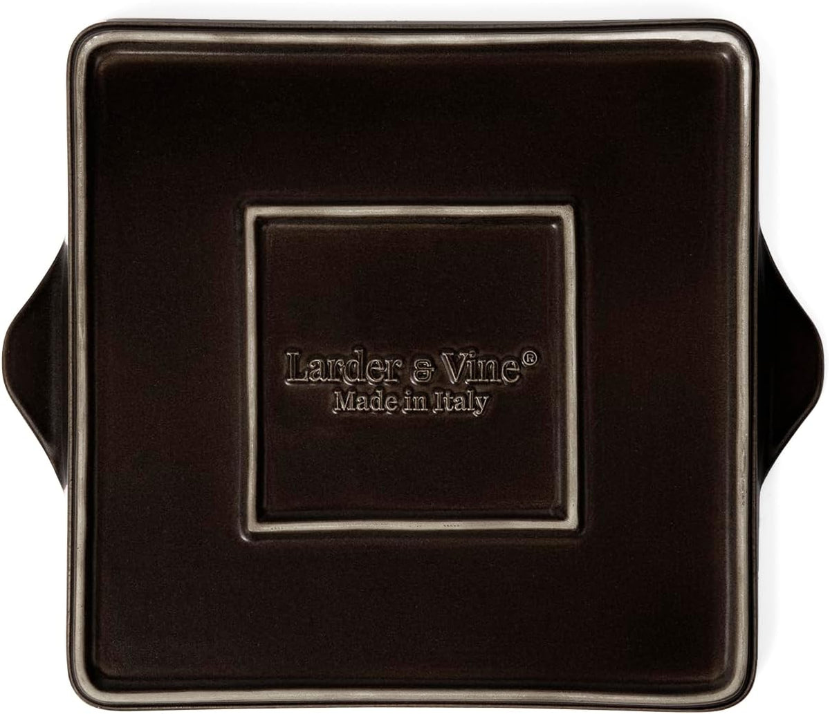 Larder & Vine Indoor/Outdoor Ceramic Stoneware Grill Pan Handmade in Italy