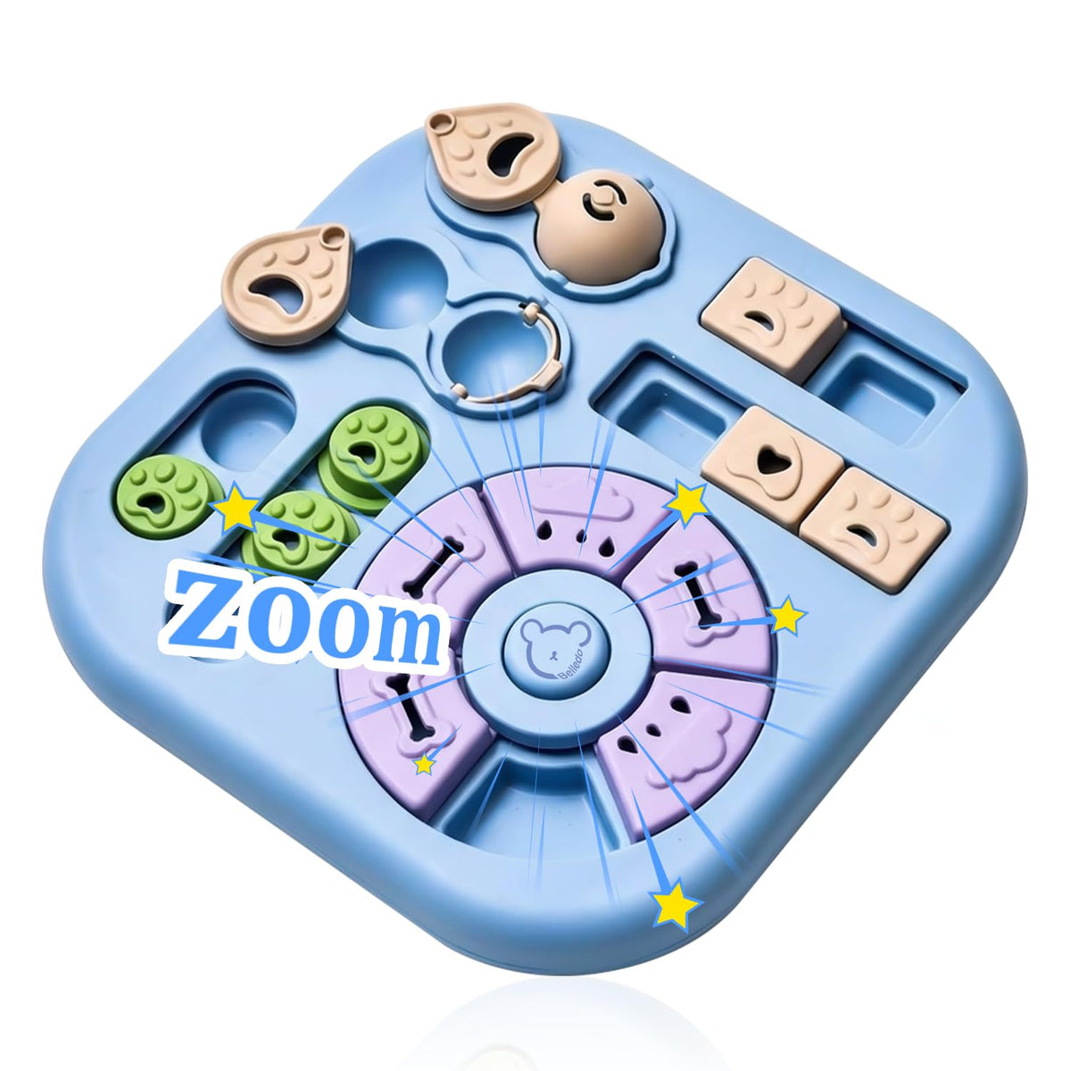 BELLEDO Interactive Dog Puzzle Toys for Smart Dogs - Mental Stimulation Puzzle Toys for Small & Medium Dogs, Treat Dispensing Dog Enrichment Toys for Beginner Dogs