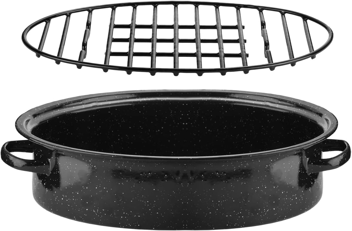 Roasting Rack with Integrated Feet, Cooling Drying Rack Kitchen Rack With Enameled Coating, PTFE Free, Great for Cooking, Roasting, Drying, Grilling, 12inch*8.5inch by KENDANE