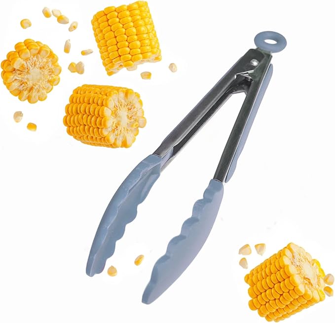 Starpack 'Get a Grip' Silicone Kitchen Tongs for Cooking 9 Inch - BBQ Silicone Tongs for Grill Heat Resistant to 600°F - Stainless Steel Utensils with Non Stick Rubber Tips for Serving Food