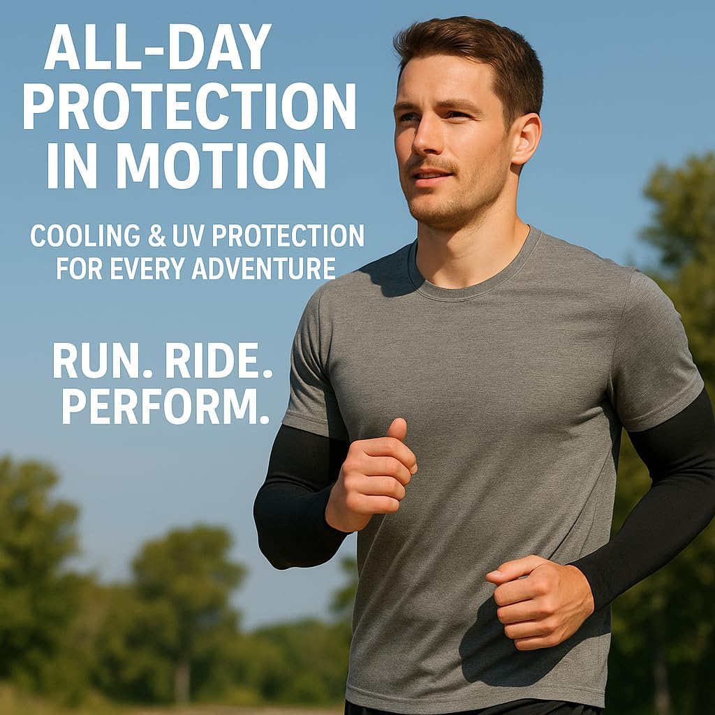 Arm Sleeves for Men Women Work 1 Pair UV Sun Protection UPF Long Sleeves Tattoo Cover Up Sleeves to Cover Arm Sleeves Cooling