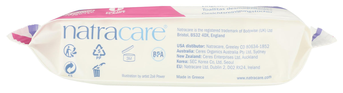 Natracare Cleansing Make Up Removal Wipes Sensitive Skin 20 Per Pack