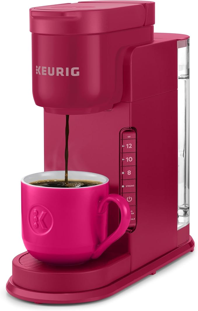 Keurig K-Express Single Serve K-Cup Pod Coffee Maker, 3 Brew Sizes, Strong Button Feature, 42oz Removable Reservoir, Island Berry