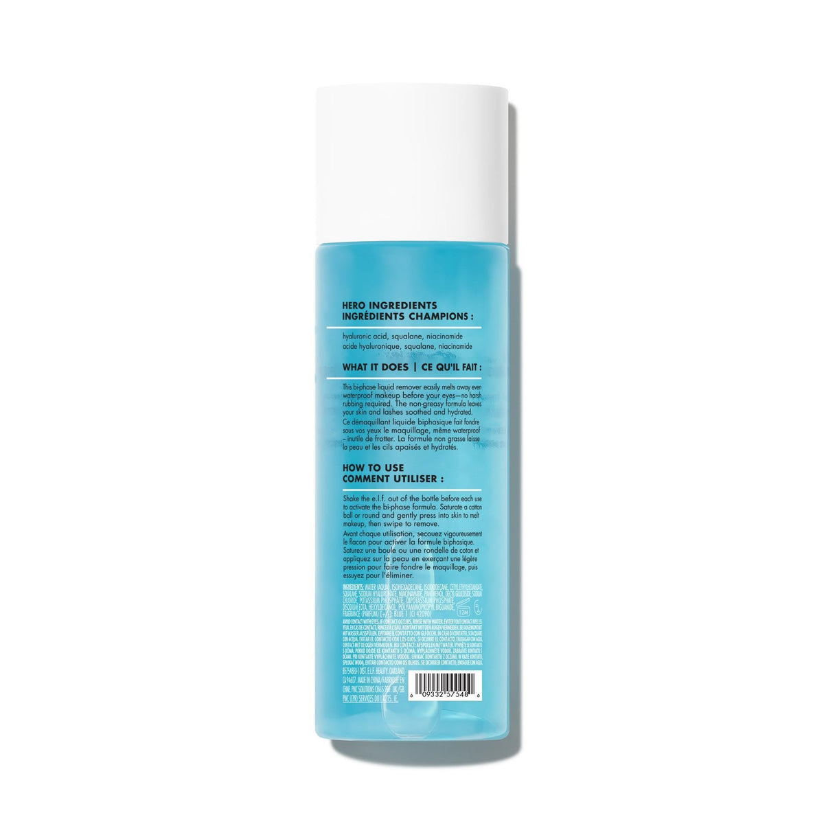 e.l.f. SKIN Holy Hydration Off Makeup Remover,Liquid Makeup Remover For Eye,Lip & Face-Makeup,Gentle Formula,Vegan & Cruelty-free,(Pack of 2)