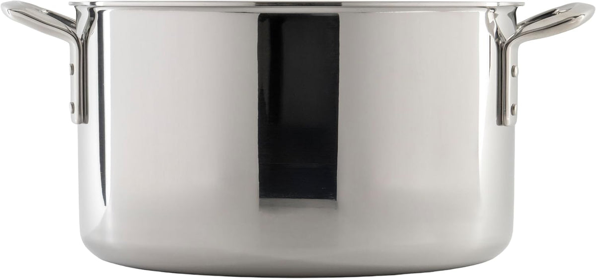 WINCO Tri-Ply Stock Pot, Silver