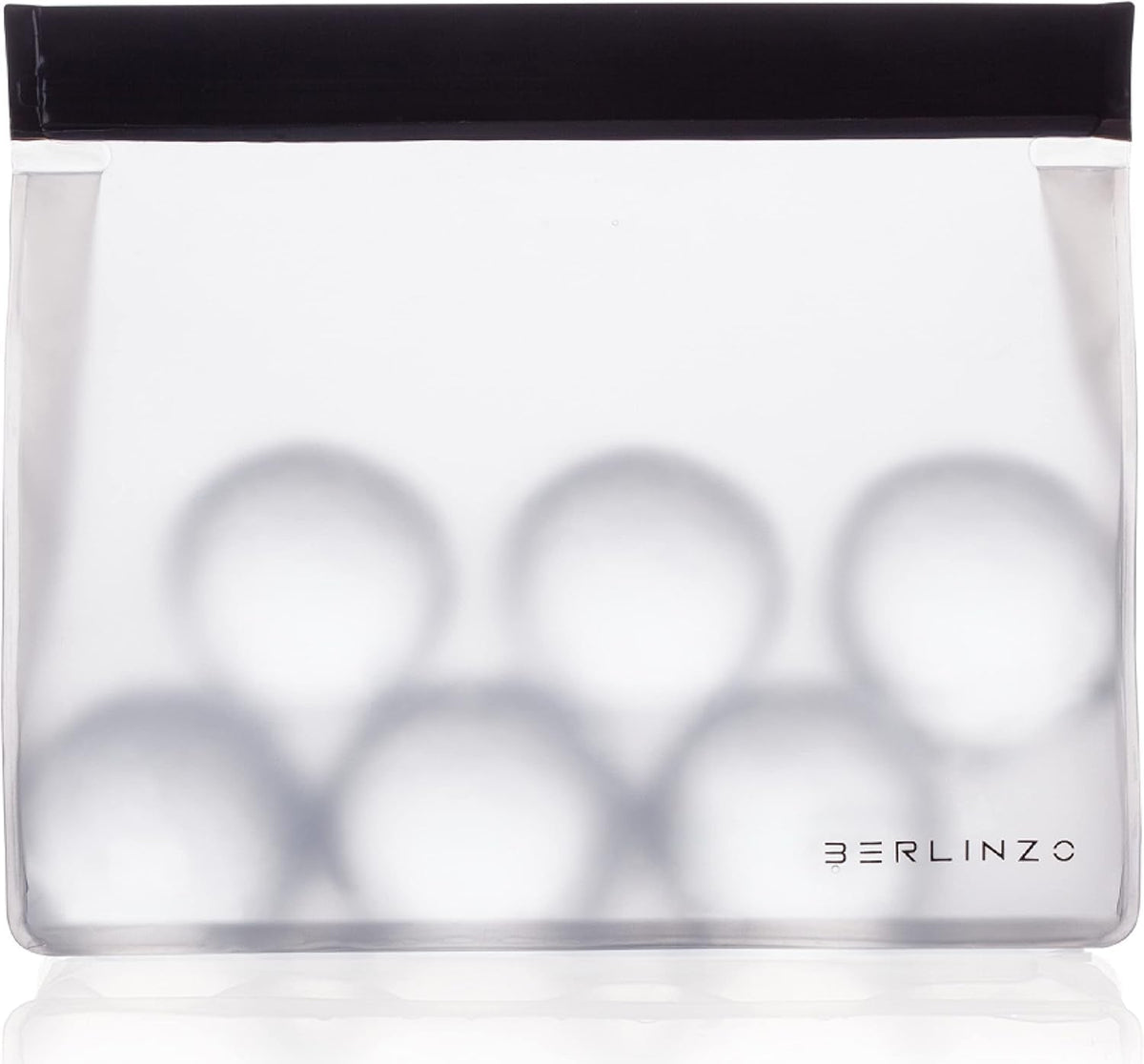 Berlinzo Reusable Ice & Food Storage Bag - Freezer Safe, Leakproof, BPA-Free Silicone, Plastic-Free Lunch Bag - One Bag