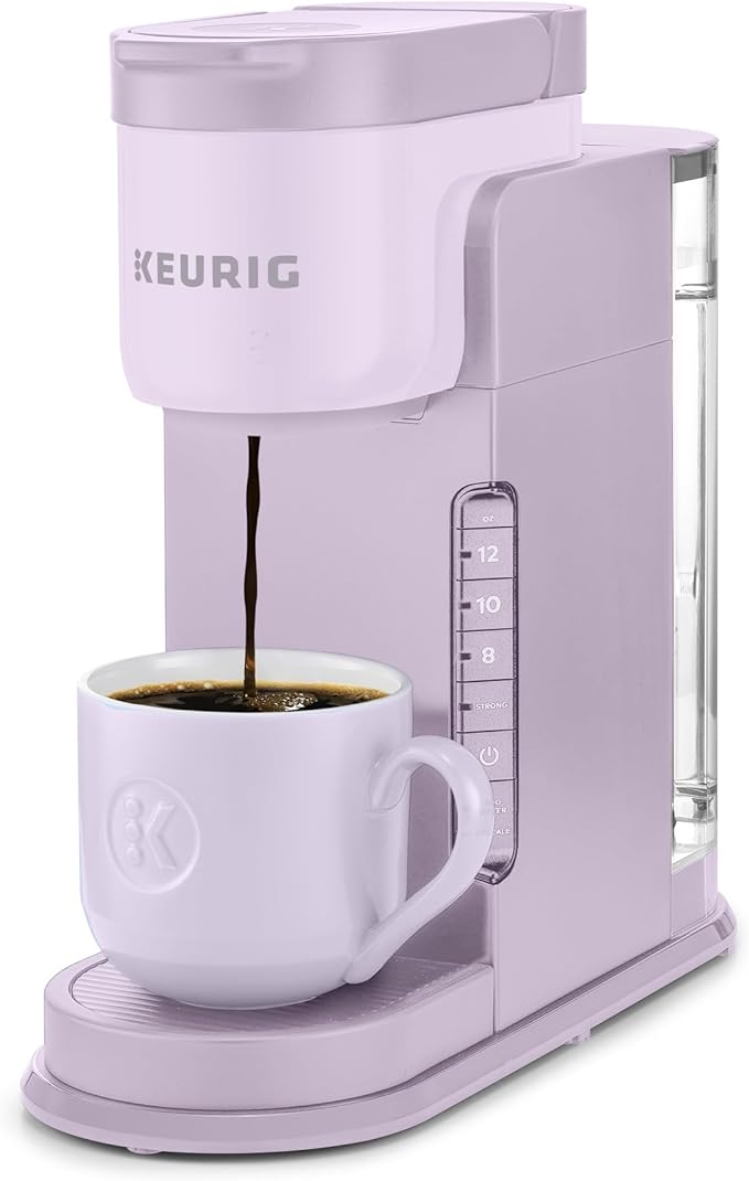 Keurig K-Express Single Serve K-Cup Pod Coffee Maker, 3 Brew Sizes, Strong Button Feature, 42oz Removable Reservoir, Lavender