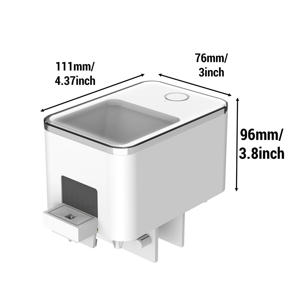 Smart WiFi Fish Feeder, Automatic with App Remote Control, 100ml Tank, USB Powered, Anti-Jam and Moisture-Proof, Clip-On Design for Aquarium