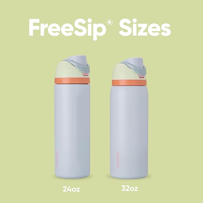 Owala FreeSip Insulated Stainless Steel Water Bottle with Straw for Sports, Travel, and School BPA-Free Sports Water Bottle, 24 oz, Beach House