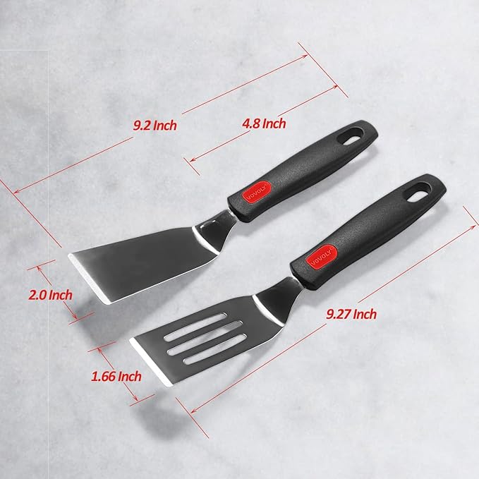 Professional Mini-Serving Spatula Set, Stainless Steel Cutter and Serve Turner for Serving, Flipping or Cooking, Ideal for Brownies, Tiramisu, Cakes, Lasagna or Cookie etc.