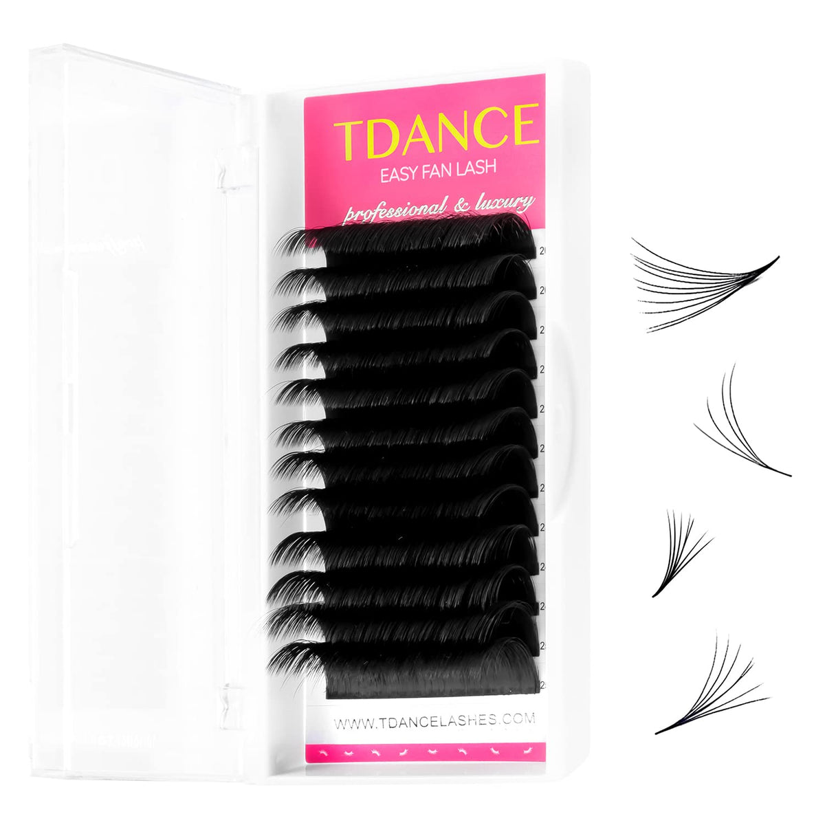 Tdance Eyelash Extension Supplies Rapid Blooming Volume Eyelash Extensions Thickness 0.1 D Curl Mix 20-25Mm Easy Fan Volume Lash