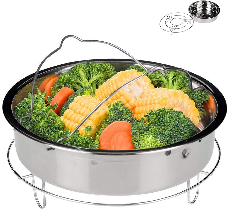 Secura Stainless Steel 6-quart Electric Pressure Cooker Steam Rack Steamer Basket Insert Set