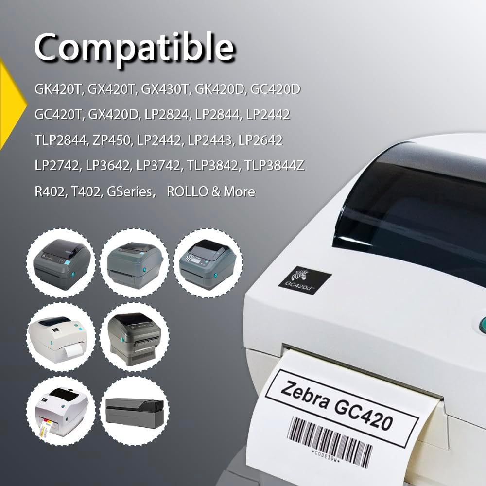 BETCKEY - 2" x 2" Square Labels Compatible with Zebra & Rollo Label Printer,Premium Adhesive & Perforated[Orange, 6 Rolls, 4500 Labels]