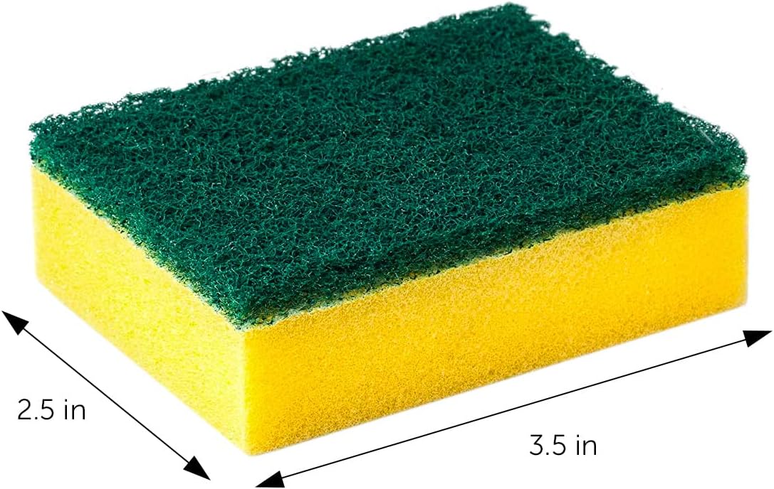 DecorRack 80 Cleaning Sponges, Heavy Duty Dish Sponges, Household Cleaning, Bathroom, Car Wash - Multicolor (Pack of 80)