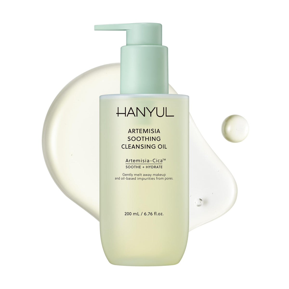Hanyul Artemisia Soothing Cleansing Oil | Gentle, Soothing & Hydrating Oil Facial Cleanser with Artemisia, Cica & Glycerin to Remove Makeup & Impurities | Non-Stripping | For All Skin Types | Vegan