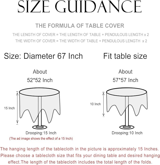 patdrea Designer Linen Table Cloth for Round Table,Leopard Animal Soft Breathable Tablecloth,Dacorative Cover for Kitchen Dining,Parties,Christmas,Thanksgiving,Tea Party,Diameter 67"-from