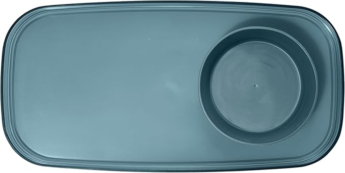 madesmart dipware Small Serving Plate, Collapsible & Removable Dip Bowl for Salsa, Queso, Sald, Olives, Premium Dishwasher & Microwave Safe, Multipurpose Plate & Bowl, Midnight