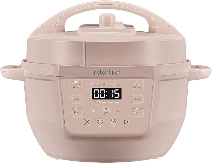 Instant Pot 4QT RIO Mini 7-in-1 Multi-Cooker, Pressure Cooker, Slow cook, Sauté, Steam, Rice Maker, Yogurt, & Warmer, Rosewater, 4 Quarts
