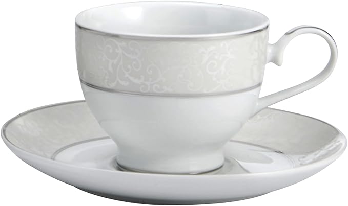 Mikasa Parchment 40-Piece Dinnerware Set, Service for 8, Durable Porcelain Plates, Bowls, and Mugs with Contemporary Design, Dishwasher Safe