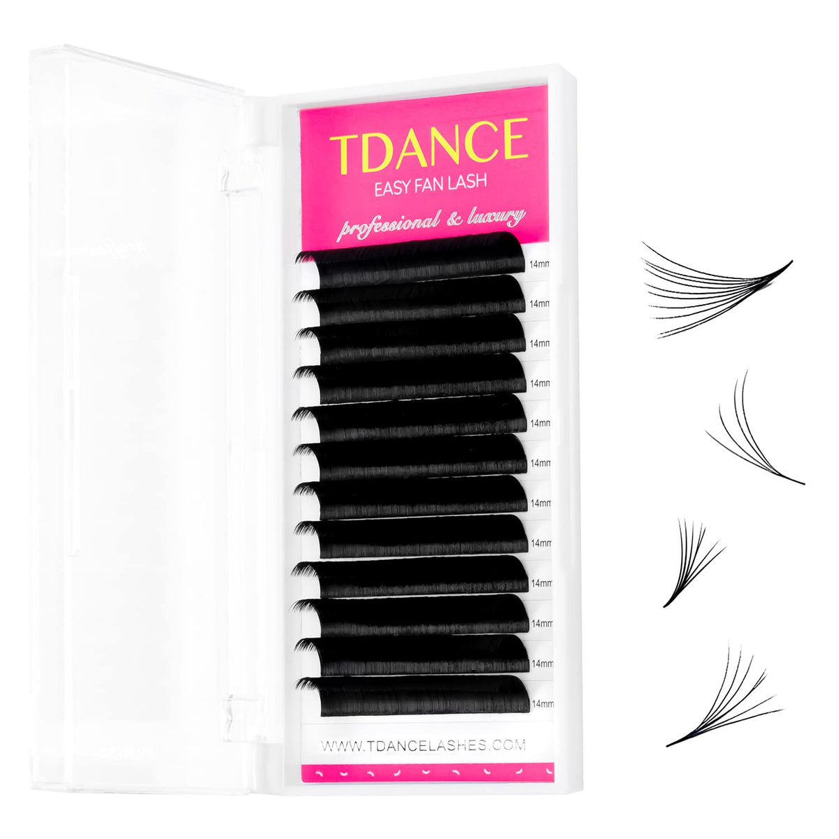 Tdance Eyelash Extension Supplies Rapid Blooming Volume Eyelash Extensions Thickness 0.05 C Curl 15Mm Easy Fan Volume Lashes Sel