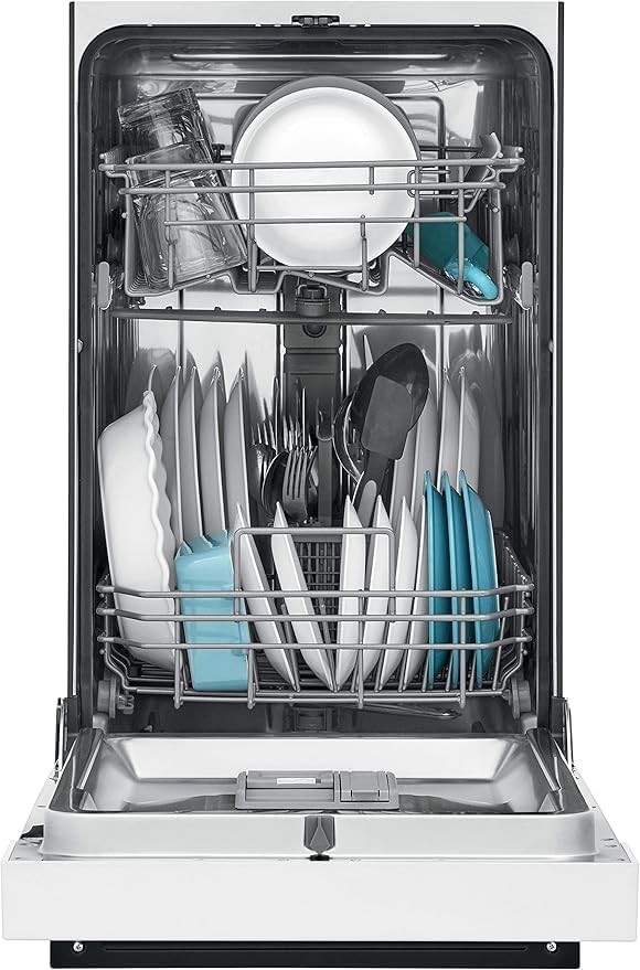 Honeywell 18 Inch Dishwasher with 8 Place settings, 6 Washing Programs, Stainless Steel Tub, UL/Energy Star- White