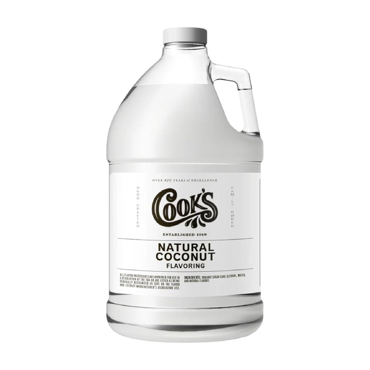 Cook's, Coconut Flavoring for Cakes, Cookies, Pastries, Ice Creams, Smoothies, 128 Ounces (1 Gallon)