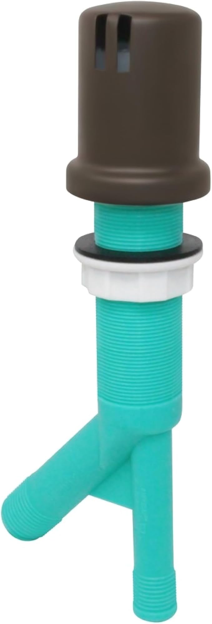 Dishwasher Air Gap with Skirted Oil Rubbed Bronze Brass Cap and Extra Long Threaded Body for Thick or Thin Kitchen Countertops (AG200-306, AG200-X06, AMERIGAP)