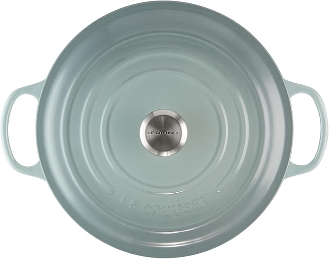 Le Creuset Enameled Cast Iron Signature Round Dutch Oven, 9 qt., Sea Salt