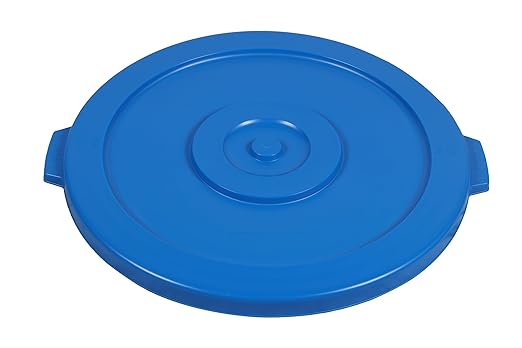 PLASTIC PRINCE Round Trash Can Lid, Compatible with 32 Gallon Wastebasket Garbage Can, Blue Plastic