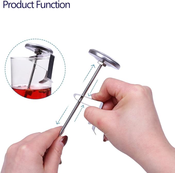 KT THERMO Instand Read 2-Inch Dial Thermometer,Best for The Coffee Drinks,Chocolate Milk Foam