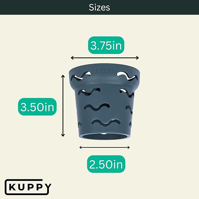 Kuppy Silicone Water Bottle Drying Rack - Fast-Dry Bottle Dryer for 20-64oz Cups - Reusable Food Storage Bag Drying Rack - Compatible with Stanley, Owala, Stasher (Green, 4-Pack)