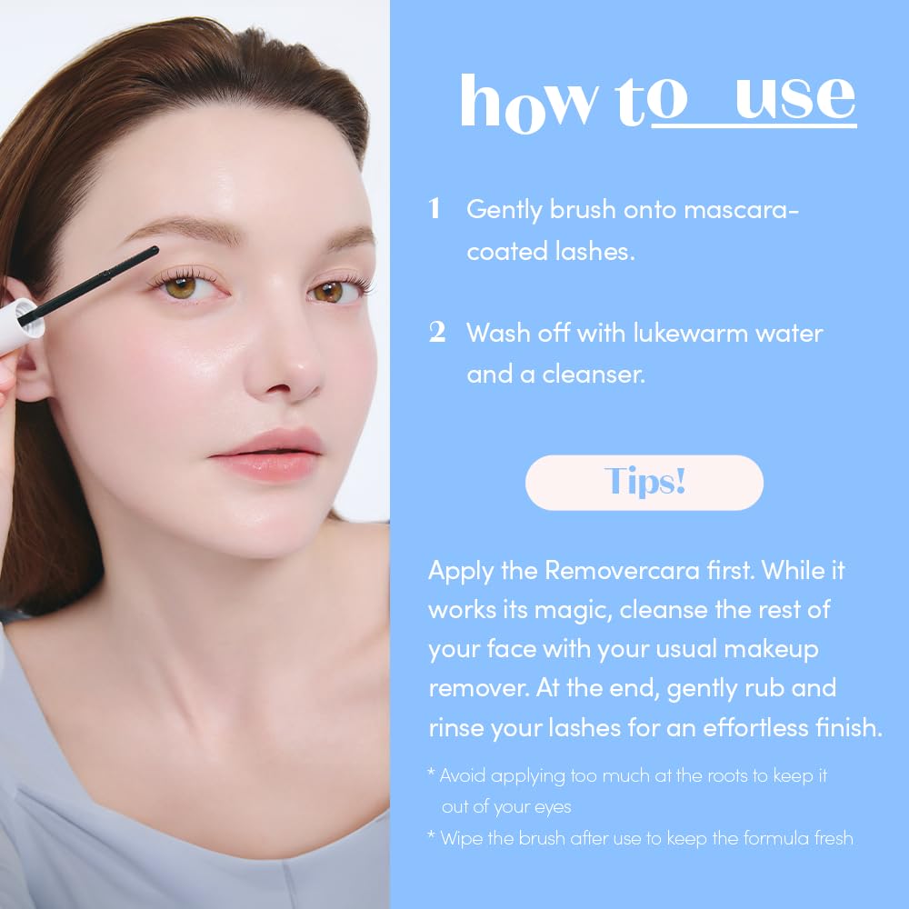 ETUDE Curl Fix Waterproof Mascara Remover with Biotin and Argan Oil, 0.3 oz