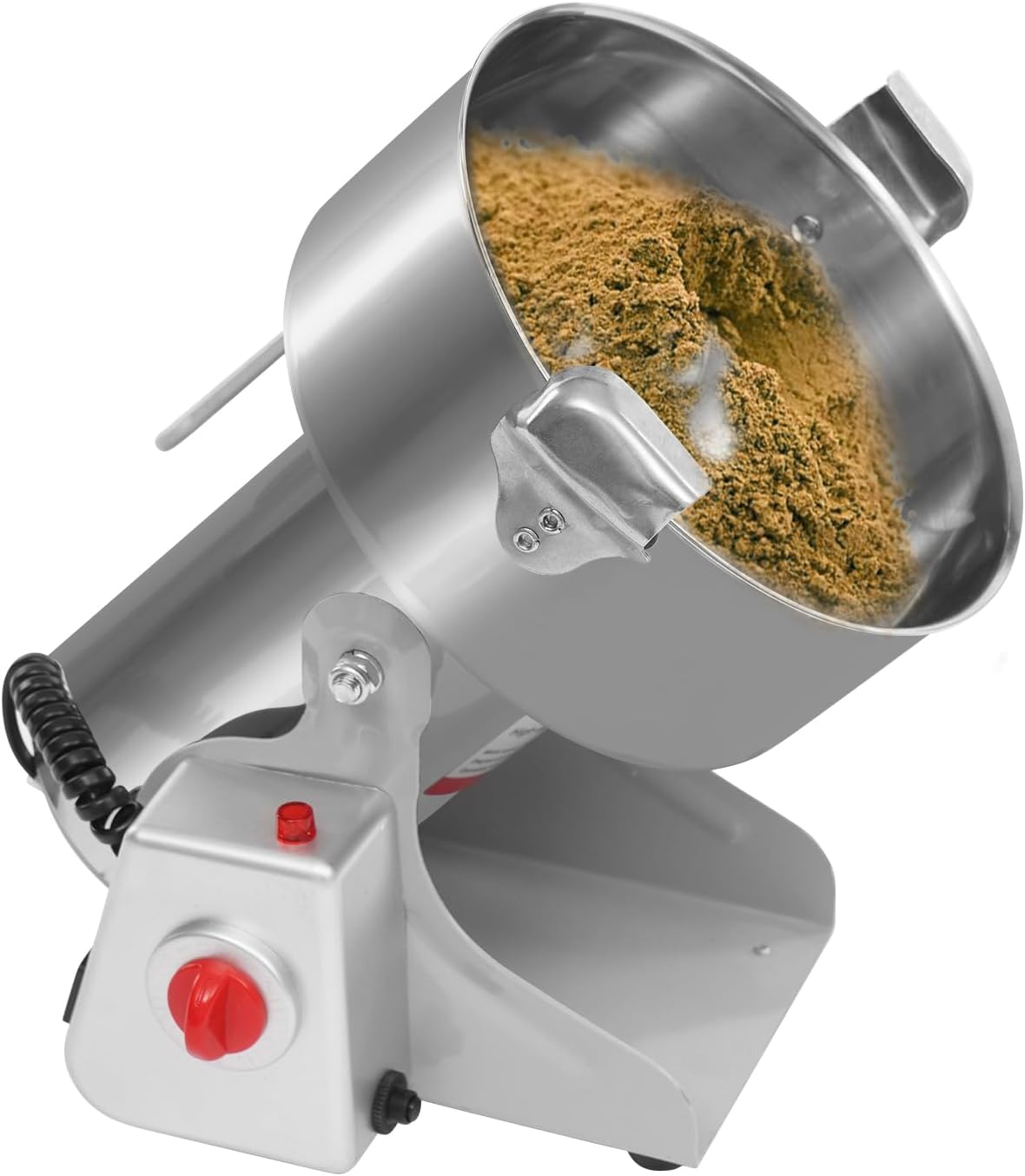 Electric Grain Mill Grinder High Speed 30000r/min Powder Machine Grain Spice Herb Grinder Dry Grinder Machine Stainless Steel Powder Grinder for Dry Spice Herbs Grains Coffee Rice Pepper (2500g 4500W)