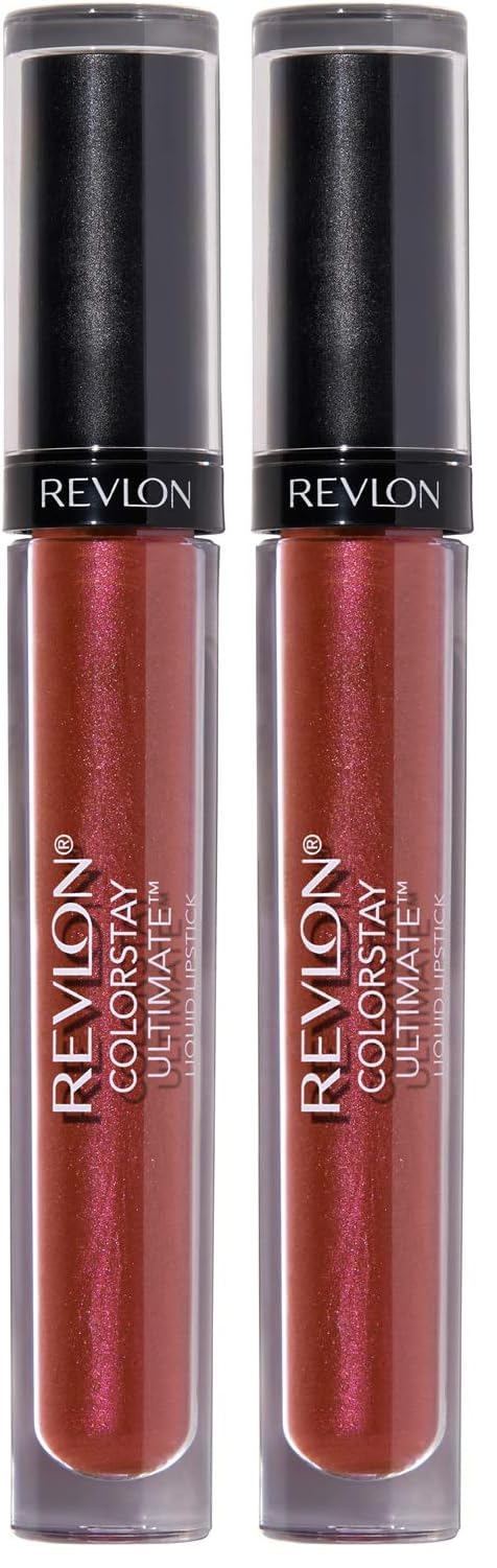 REVLON ColorStay Ultimate Liquid Lipstick, Longwear Rich Lip Colors, Wears for Up to 24 Hours, Satin Finish, 095 Royal Raisin, 0.1 fl oz (Pack of 2)