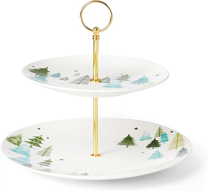 Lenox 894160 Balsam Lane 2-Tiered Server, Christmas & Holiday Hosting