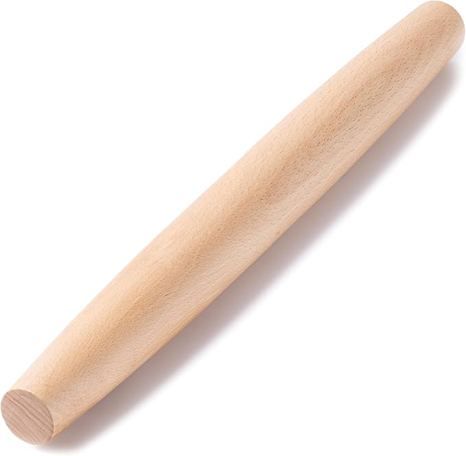AISOSO French Rolling Pin, 15.75 Inches Wood Rolling Pins for Baking, Extra Long Classic Wooden Dough Roller for Fondant Pizza Pie Crust Cookie Pastry, Kitchen Baking Essentials, Light Yellow