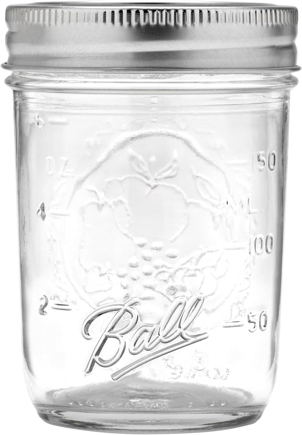 Ball Regular Mouth Glass Mason Jars with Lids and Bands, Used for Canning (Half Pint, 8 Ounce (Pack of 4))
