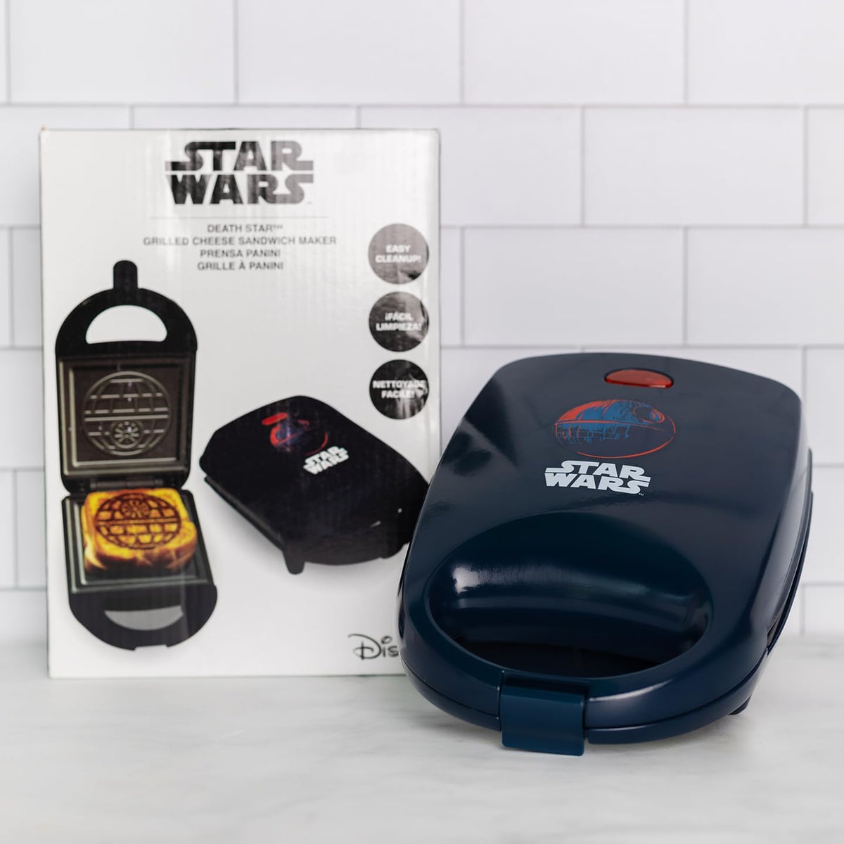 Uncanny Brands Star Wars Death Star Single Sandwich Maker - Star Wars Kitchen Appliance