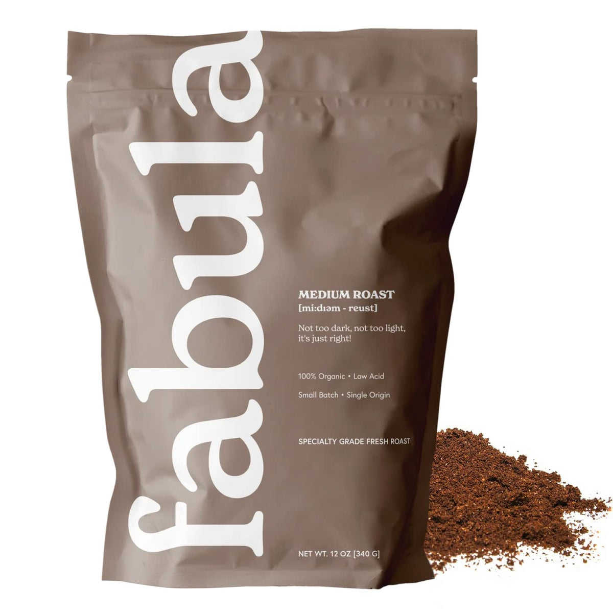 Fabula Organic Coffee for French Press, Low Acid Coffee Freshly Ground - Non-GMO - No Mold - Mycotoxins Pesticides Free - Single Origin - 12 oz