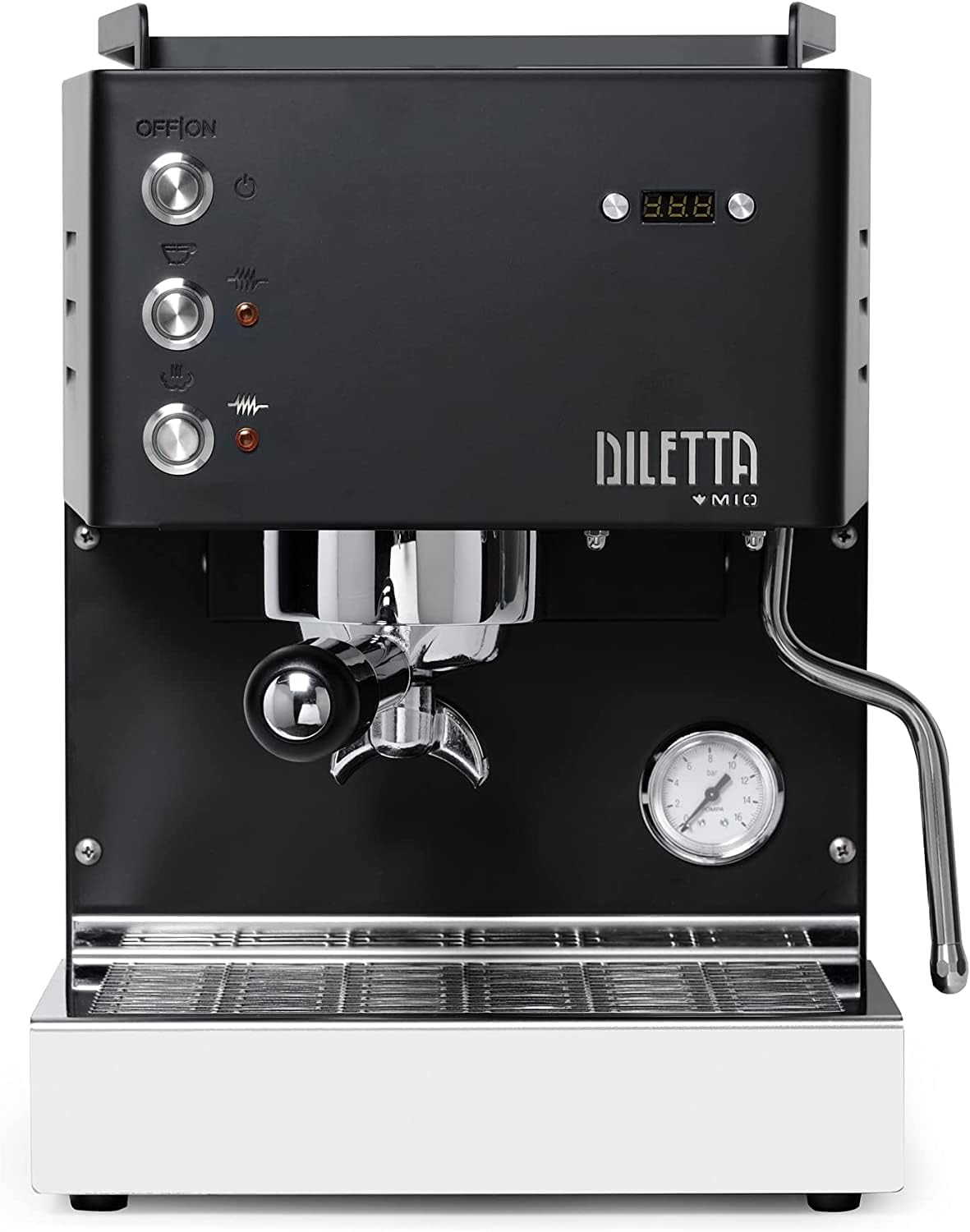 Diletta Mio Espresso Machine (Black) and Eureka Mignon Notte Grinder Bundle